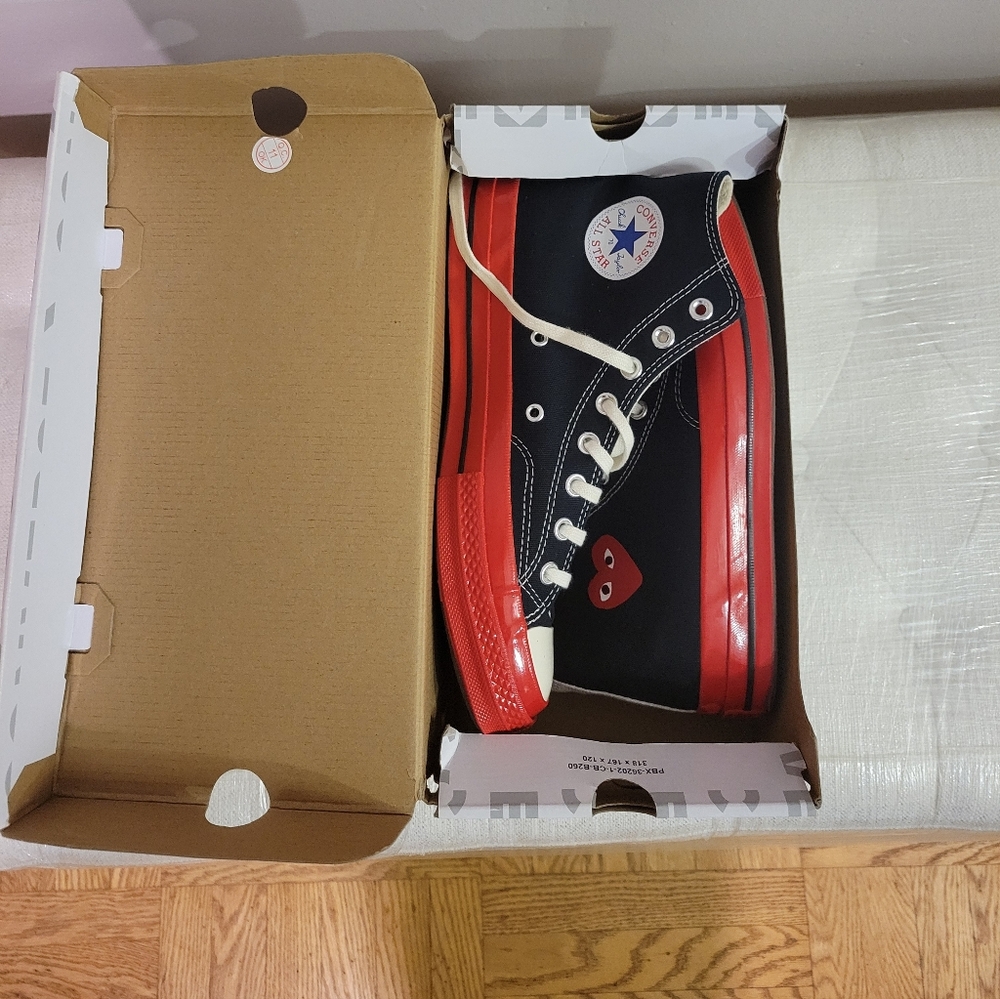 Comme Des Garcons CONVERSE RED SOLE HIGH TOP (BLACK)